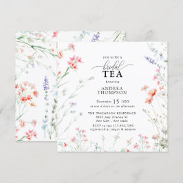 Invitación Elegante té nupcial con flores silvestres de Boho