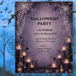 Invitación Elegante telaraña gótica de Halloween