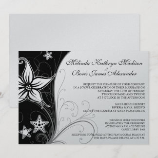 Invitación Elegante tema de la boda de destino de playa invit