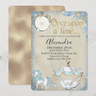 Invitación Elegante tema del cuento de la Cenicienta