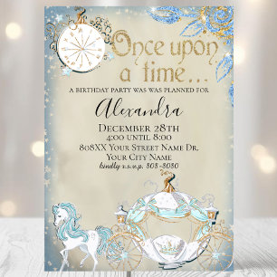 Invitación Elegante tema del cuento de la Cenicienta