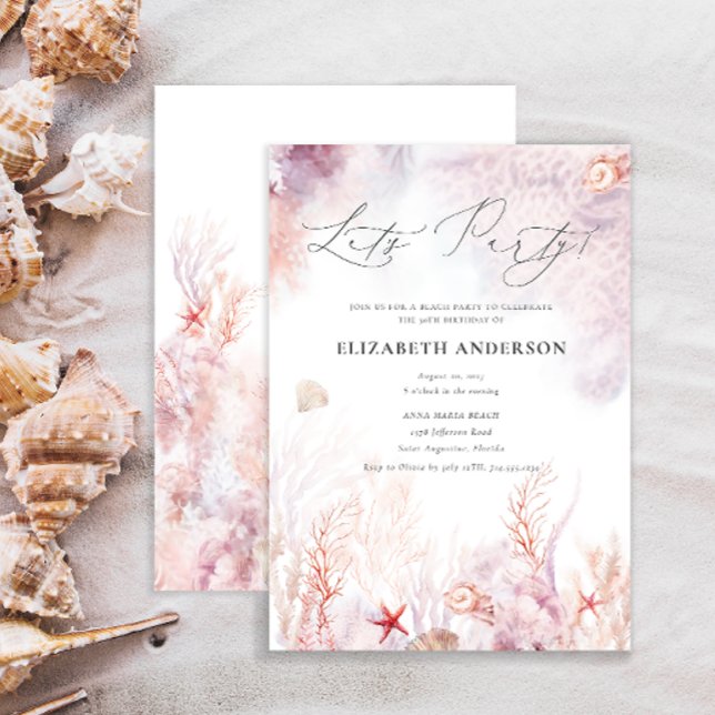Invitación Elegante Tema Náutico Cualquier Cumpleaños de Edad (Subido por el creador)