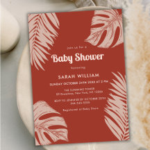 Elegante Terracota Boho deja Baby Shower