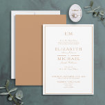 Invitación Elegante Terracota Classic Script Monograma Boda<br><div class="desc">Su boda es uno de los días más importantes de su vida, así que usted quiere que todo sea perfecto. ¡Eso incluye tus invitaciones! Esta elegante invitación a la boda de un monograma con escritura clásica de terracota es justo lo que necesita para fijar el tono de su día especial....</div>