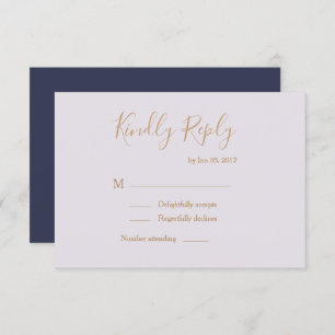 Invitación Elegante tipo lilac azul moderno rsvp boda