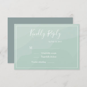 Invitación Elegante tipo turquesa acuarela boda rsvp