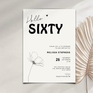 Invitación Elegante tipografía en negrita para cumpleaños ses