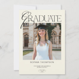 Invitación Elegante tipografía moderna y chic para graduación