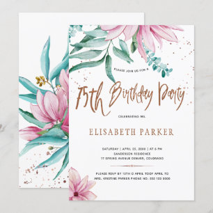 Invitación Elegante tipografía para fiesta de cumpleaños núme