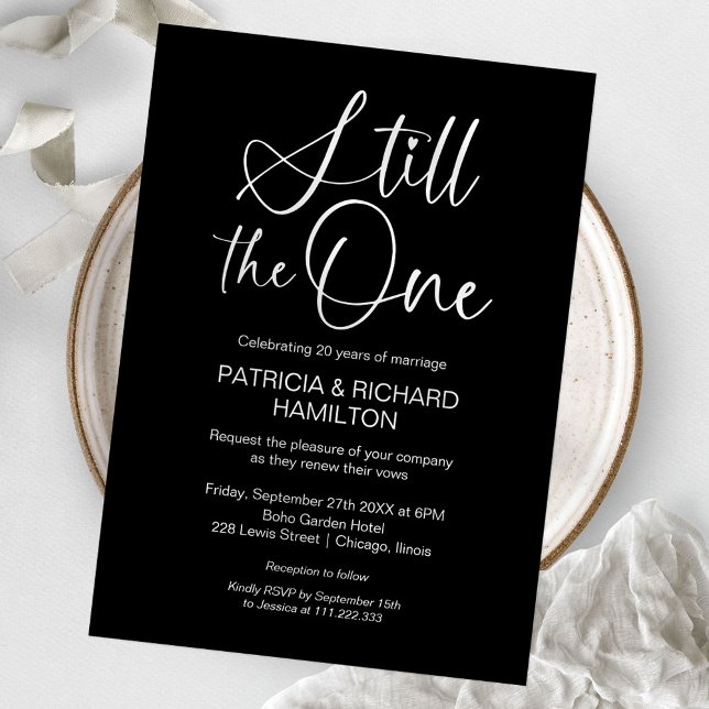 Invitación Elegante Todavía El Único Boda Promete Renovación (Subido por el creador)