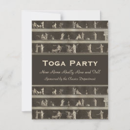 Invitación Elegante Toga Fiesta Hermoso Motif Clásico