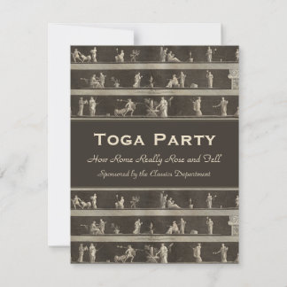 Invitación Elegante Toga Fiesta Hermoso Motif Clásico