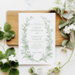 Invitación Elegante Toile Francés Sage Green Floral Boda<br><div class="desc">Elegante Toile Francés Sage Green Floral Wedding Invitación</div>