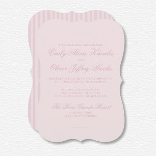 Invitación Elegante Tono De Color Rosa Pastel En Tono De Tono