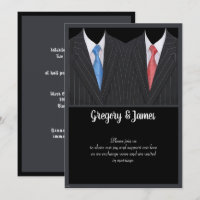 Elegante traje y empate formal para Boda gay