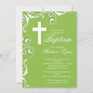 Invitación Elegante travesía Baptismo bautizo