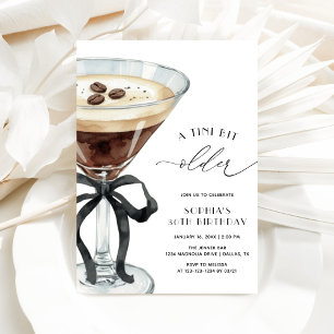 Invitación Elegante Un Poco Más Viejo Cumpleaños Martini de E