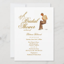 Invitación Elegante Vargas Pinup Lingerie Bridal Shower