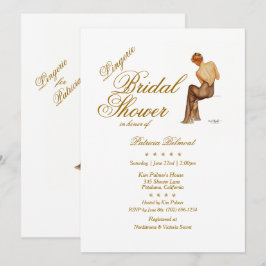 Invitación Elegante Vargas Pinup Lingerie Bridal Shower