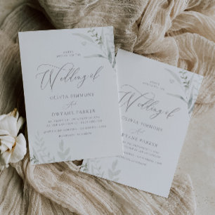 Invitación Elegante vegetación Boda All Seasons