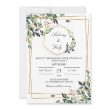 elegante vegetación botánica Foliaje Boda
