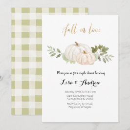 Invitación Elegante vegetación caída en la ducha de las parej