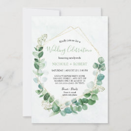 Invitación Elegante vegetación + Celebración Boda de oro