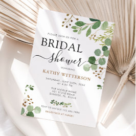 Invitación Elegante vegetación Eucalyptus Ducha Bridal