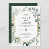 Elegante vegetación Eucalyptus Geométrico Gold Bod