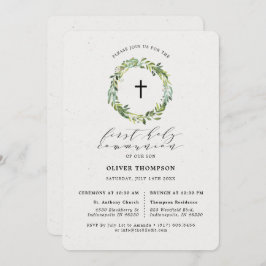 Invitación Elegante vegetación Eucalyptus Primera Comunidad