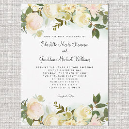 Invitación Elegante vegetación florística botánica deja Boda