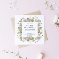 Elegante vegetación invernal, casa abierta en form