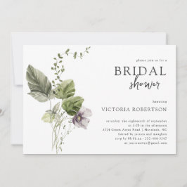 Invitación Elegante vegetación primaveral | Despedida de solt
