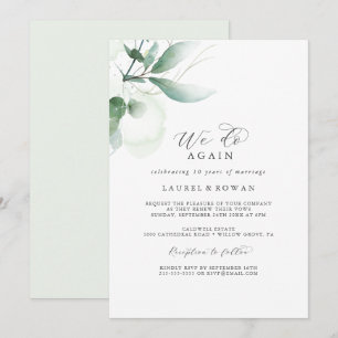 Invitación Elegante vegetación que volvemos a prometer renova