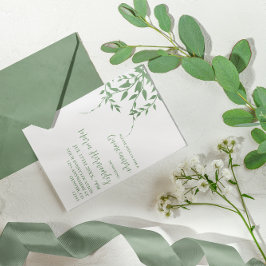 Invitación Elegante vegetación Quinceañera