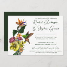 Elegante vegetación tropical floral Boda en verano