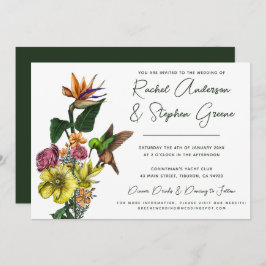 Invitación Elegante vegetación tropical floral Boda en verano