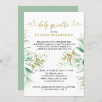 Elegante vegetación verde y dorada salpicadura de 