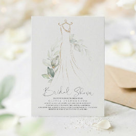 Invitación Elegante vegetación y ducha de Boda con ducha de n