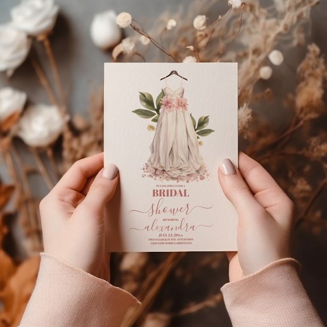 Invitación Elegante vegetación y ducha de Boda con ducha de n (Subido por el creador)