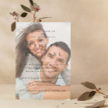 Invitación Elegante Vellum de lujo 4 foto Boda blanco negro<br><div class="desc">Una tipografía absolutamente magnífica, formal, foto de la invitación a la boda, con una capa falsa de vellum (efecto digital) bajo el tipo! En la parte trasera hay otras tres fotos de compromiso. Para hacer este diseño aún más único, considere entrar en el año en números romanos. El diseño es...</div>