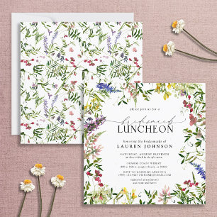Invitación Elegante verano Flor silvestre Floral Bridal Lunch
