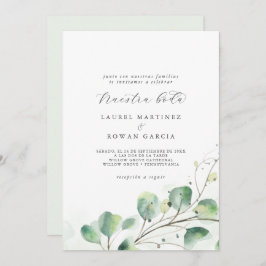 Invitación Elegante verde Boda de Nuestra Boda