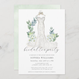 Invitación Elegante verde Boda vestido Bridal Tea Fiesta