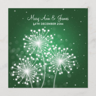 Invitación Elegante verde espuma de bodas de verano verde esm