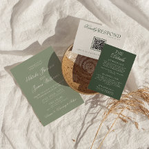 Elegante Verde Salvia Lujo Boho Moderno Boda