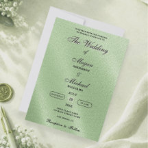 Elegante Verde Salvia Romántico Lino Boda Formal