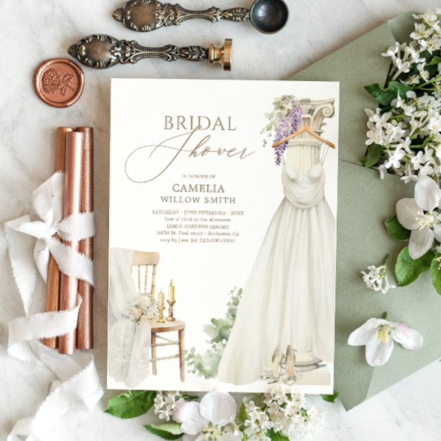Invitación Elegante Verdor Ducha Bridal Mediterránea (Subido por el creador)