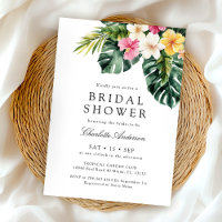 Elegante Verdor Floral Tropical Bridal Ducha