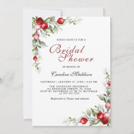 Invitación Elegante Verdor Invierno Bridal Shower Flyer